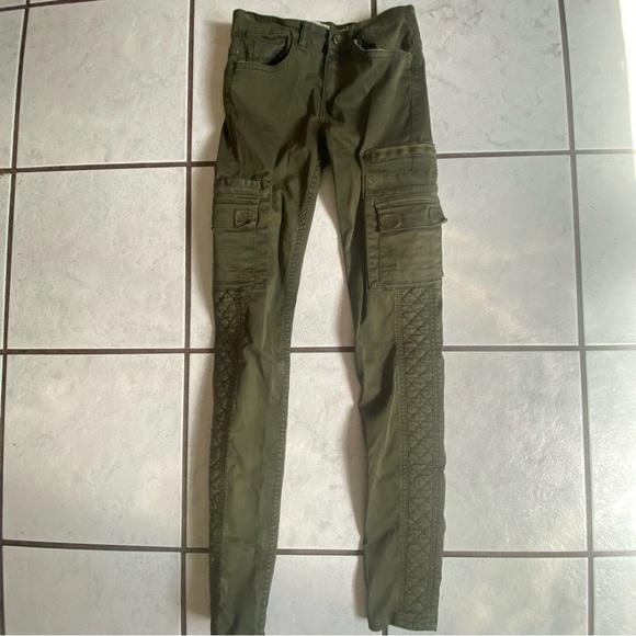 Zara Pants - Zara Skinny Cargo Pants Olive Green size 2